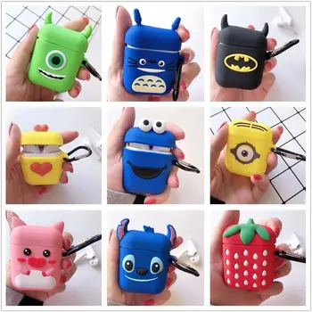 

Cartoon animal Soft cute ear Earphone Case for AirPods 1 silicone interesting Headset Box Wireless Headphone Cover for AirPods 2