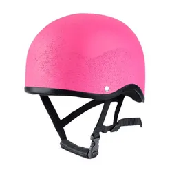 Unadjustable Equestrian Good Quality Helmet with Helmet Bag Grind arenaceous grain pattern Safe Ceritification Pink and Black