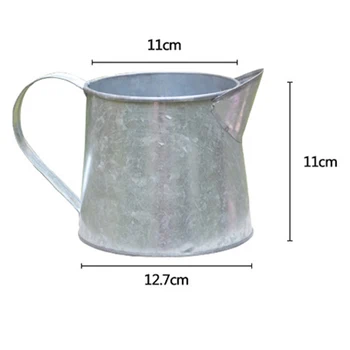 

Rustic Zinc Metal Bucket Flower Plant Pot Planter For Hotels Decor 11*11*12.7cm