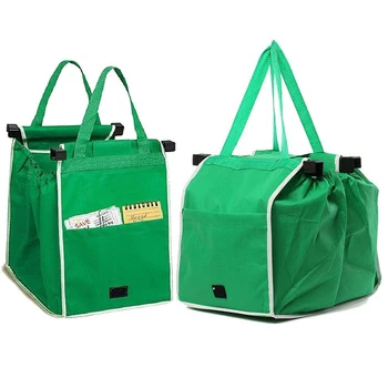 

Supermarket Shopping Bag Eco Friendly Trolley Tote Thicken Cart Bags Large Capacity Handbags Foldable Reusable Cart Bag