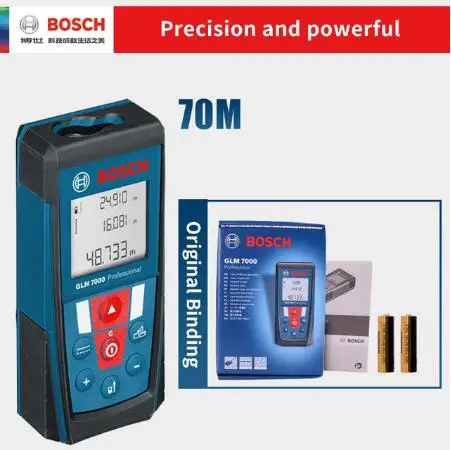 BOSCH лазерный дальномер 25/30/40/50/70 м Электронный Инфракрасный объем номер линейка Высокоточный измерительный прибор - Цвет: GLM70