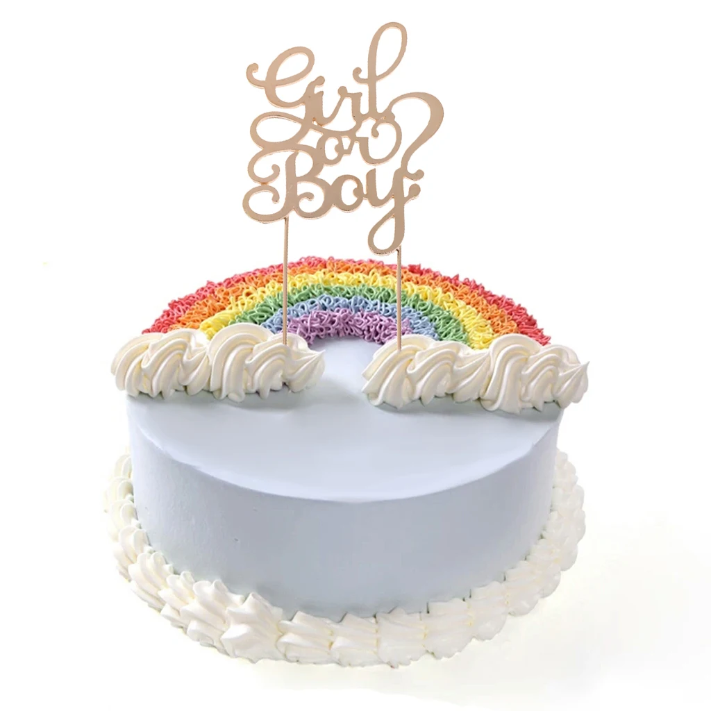 Stunning Rhinestone Girl Or Boy Cake Topper Baby Shower Decoration