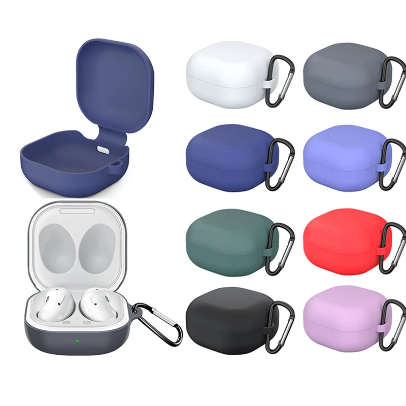 Custodia Protettiva In Silicone Per Samsung Galaxy Buds Cover Per Auricolari Wireless Live/Pro Con Moschettone Buds Live Buds Pro Protection