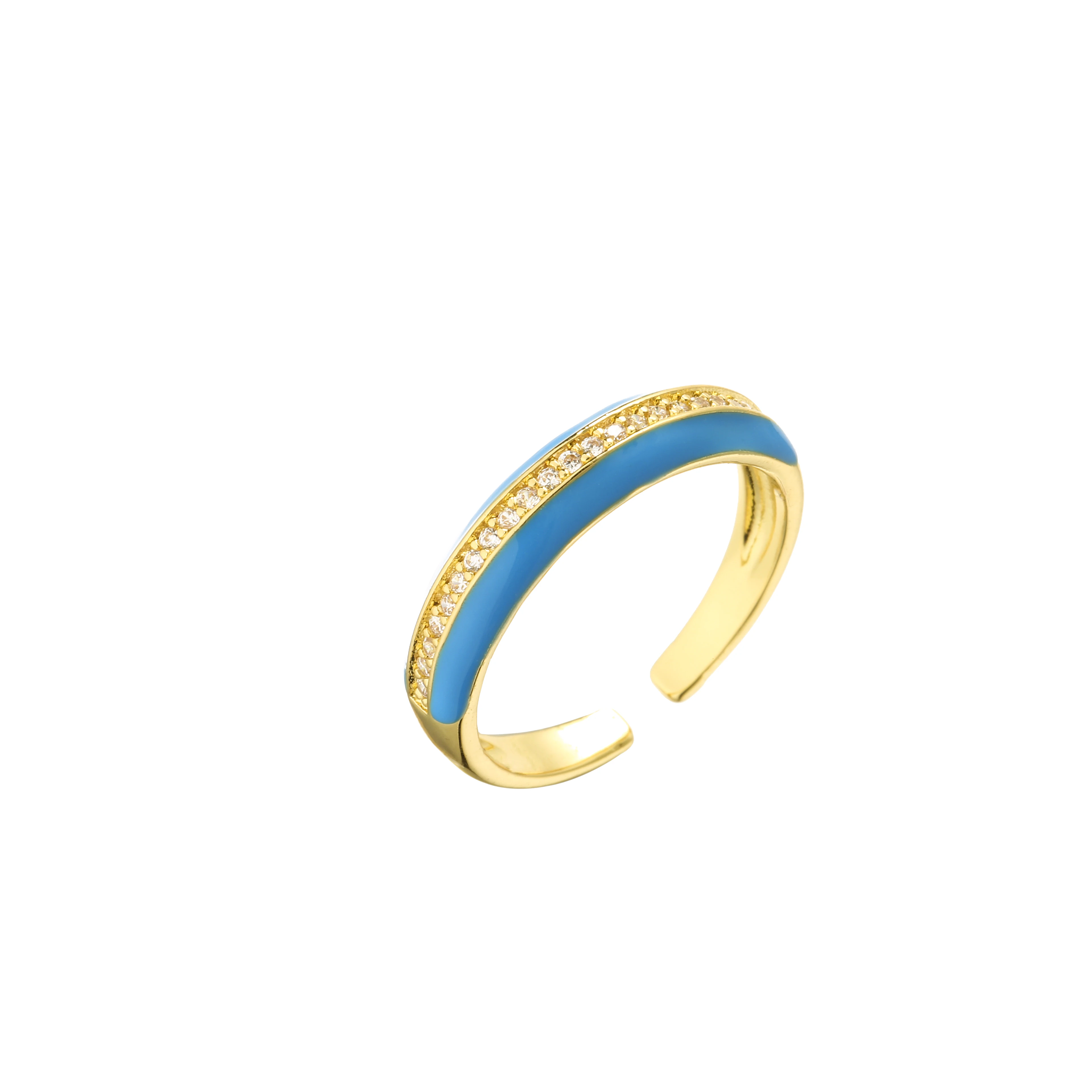 Bague Mignonne Or Arc-en-Ciel Multicolore pour Femmes et Filles, Accessoires de Mariage Féminins Goutte d'Huile