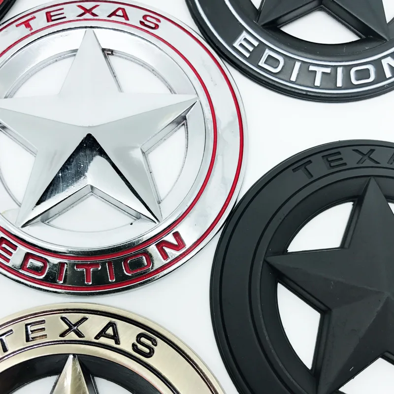 1pcs 3D Badge TEXAS EDITION Star TRAIL RATED 4X4 Limited Emblem Metal Car Stickers for JEEP Cherokee Wrangler Grand Car Styling