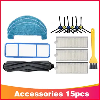 

Main Brush Hepa Filter and Side Brush Primary Dust Air Filter for ILIFE A7 A9S Floor Vacuum Cleaner Robot Replacement