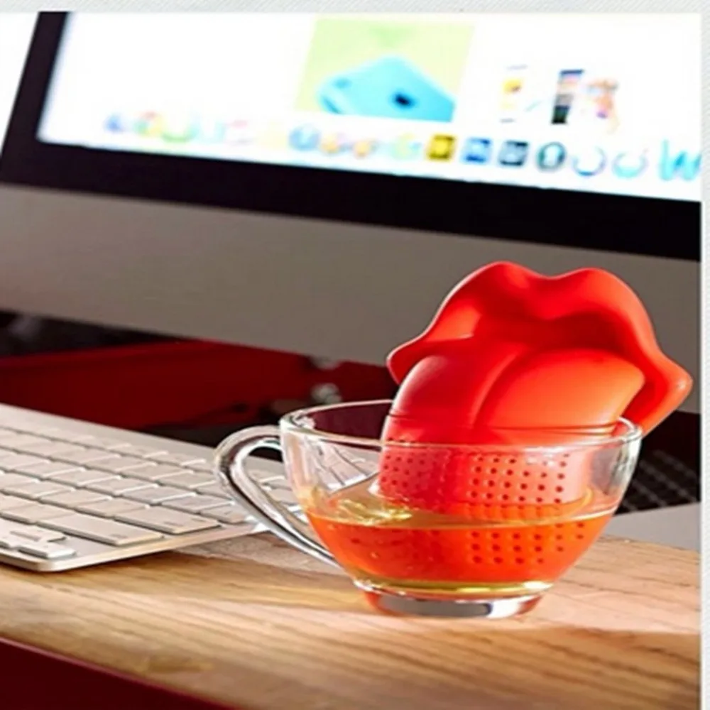 Creative Tea Leaf Strainer Filter Reusable Silicone Strainer Filter
