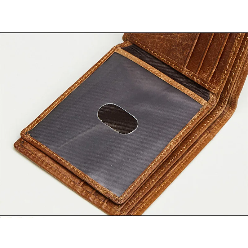 Бизнес Мода RFID Противоугонная щетка кошелек мульти-карта положение кредитный держатель для карт ультра тонкий короткий клатч мужской кошелек для монет