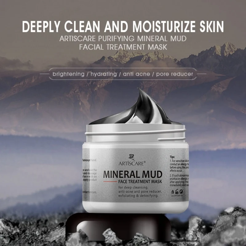 Mineral Mud Face Mask 60g Deep Cleaning Blackhead Remove Moisturizing Facial Mask Deep Cleansing Pores Mask 5