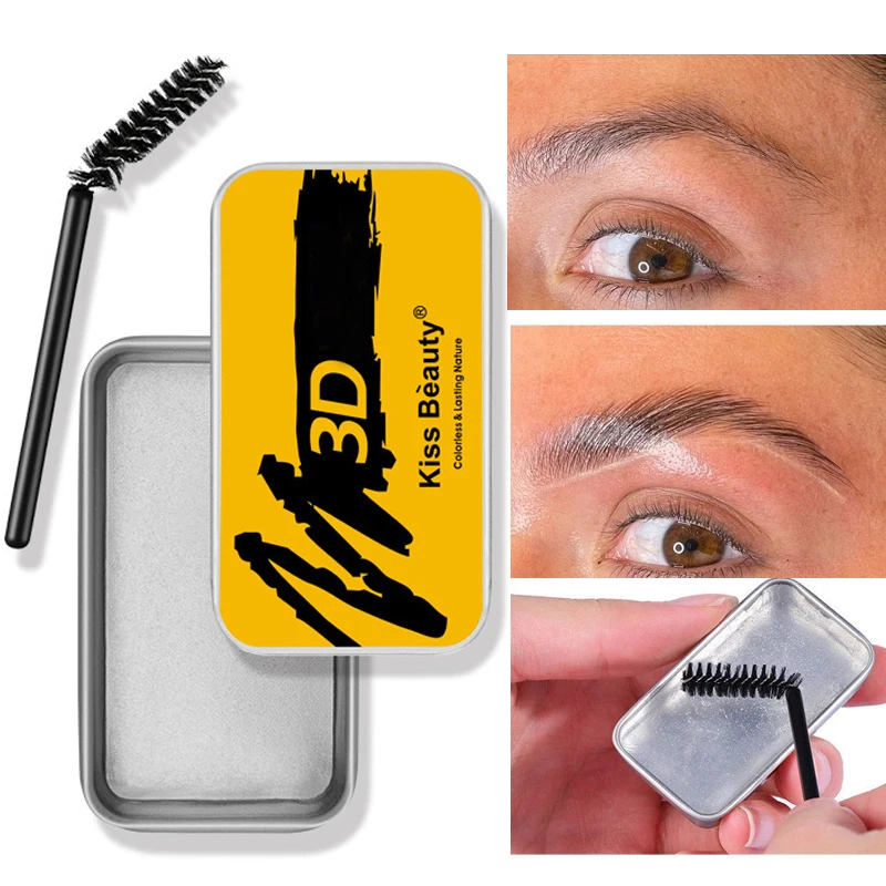 Waterproof 3D Wild Eyebrow Soap Wax Kit Feathery Eyebrow Styling Gel