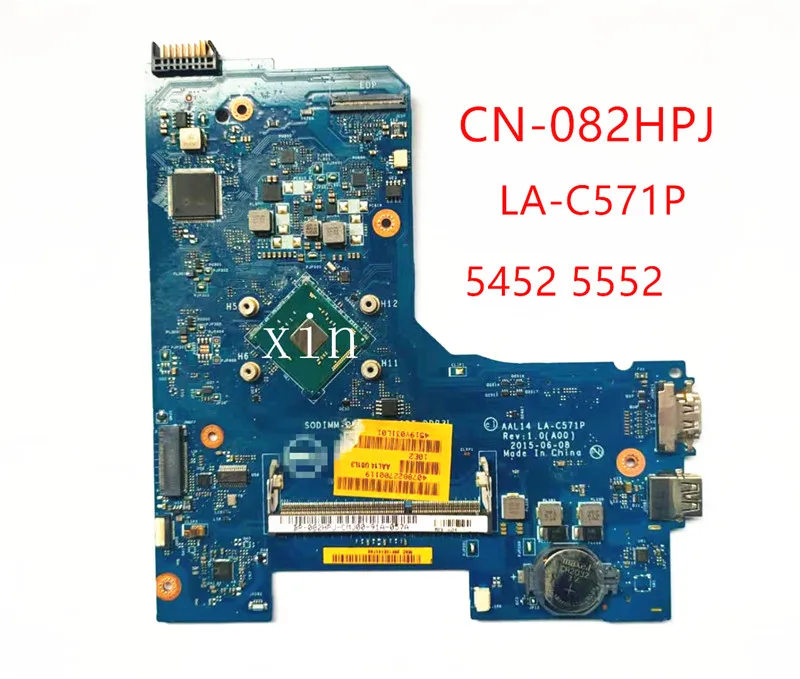 Para Dell Inspiron 5452 de 5552 LA-C571P CN-082HPJ 082HPJ DDR3 placa base 100% bueno placa base de computadora portátil