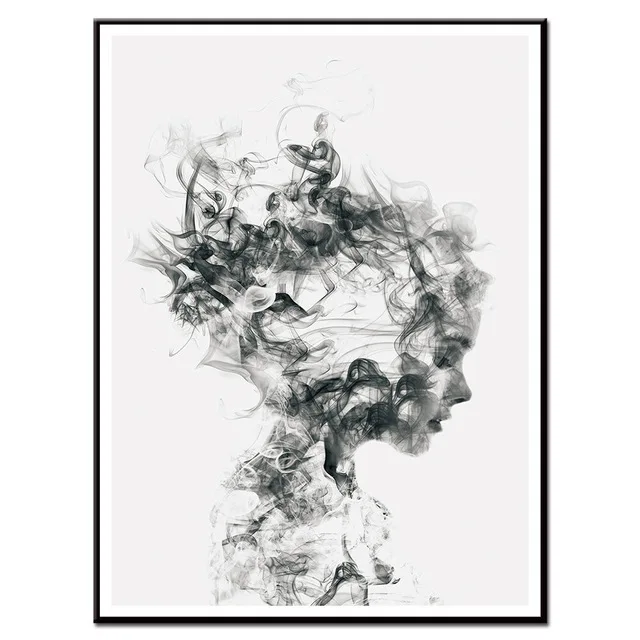 Abstract-Painting-Affiche-Noir-Et-Blanc-Tableaux-Muraux-Moderne-Boy-Girl-Smokey-Wall-Art-Canvas-Print (3)