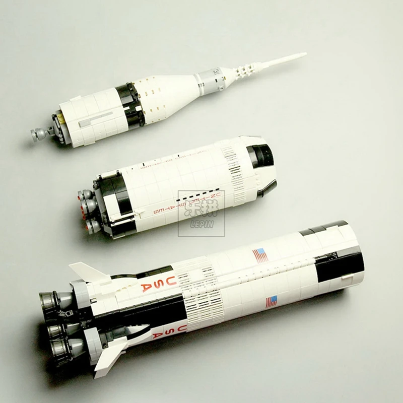 37003 Аполлон Сатурн V космическая ракета США модель строительные блоки игрушки для детей Совместимые 21309