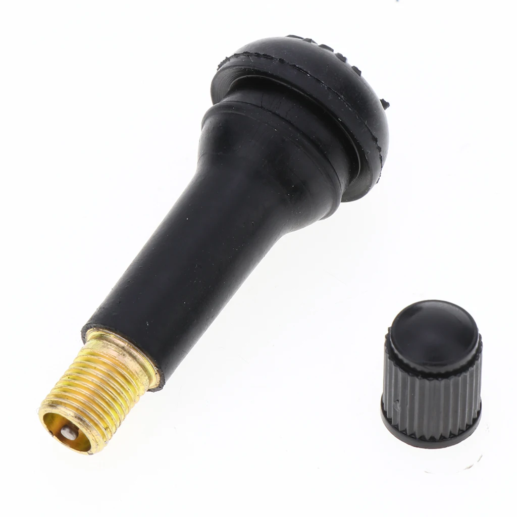 100 Pieces TR414 Tubeless Tire Valve Stems Stubby for ATV, Lawn Mower