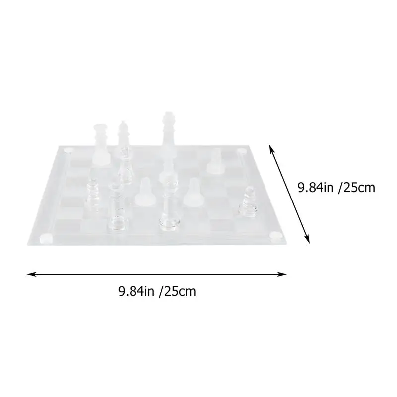 1 компл., шахматные аксессуары из наземного стекла, международные матовые стеклянные Кристальные шахматы, настольные игры, игрушки, принадлежности для друзей, вечерние