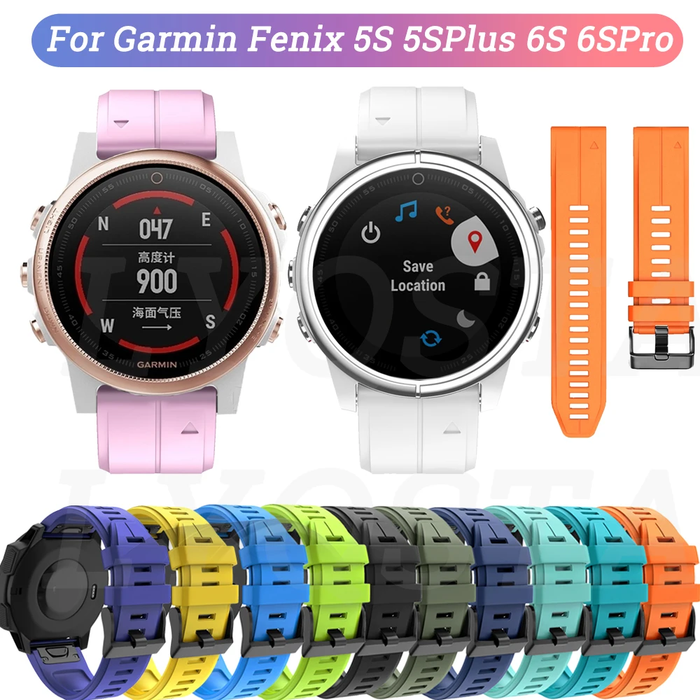 20 Millimetri Cinturino Cinturino Per Garmin Fenix 5S 5X Plus 6 6Spro D2 Delta S/Discesa Mk2S Guarda Quick Release Silicone Cinturino Da Polso