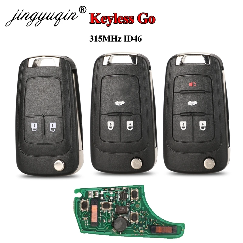 Jingyuqin ключ без ключа для Chevrolet Cruz Aveo Camero Malibu Buick Verano Encore 315Mhz ID46 | Автомобили и