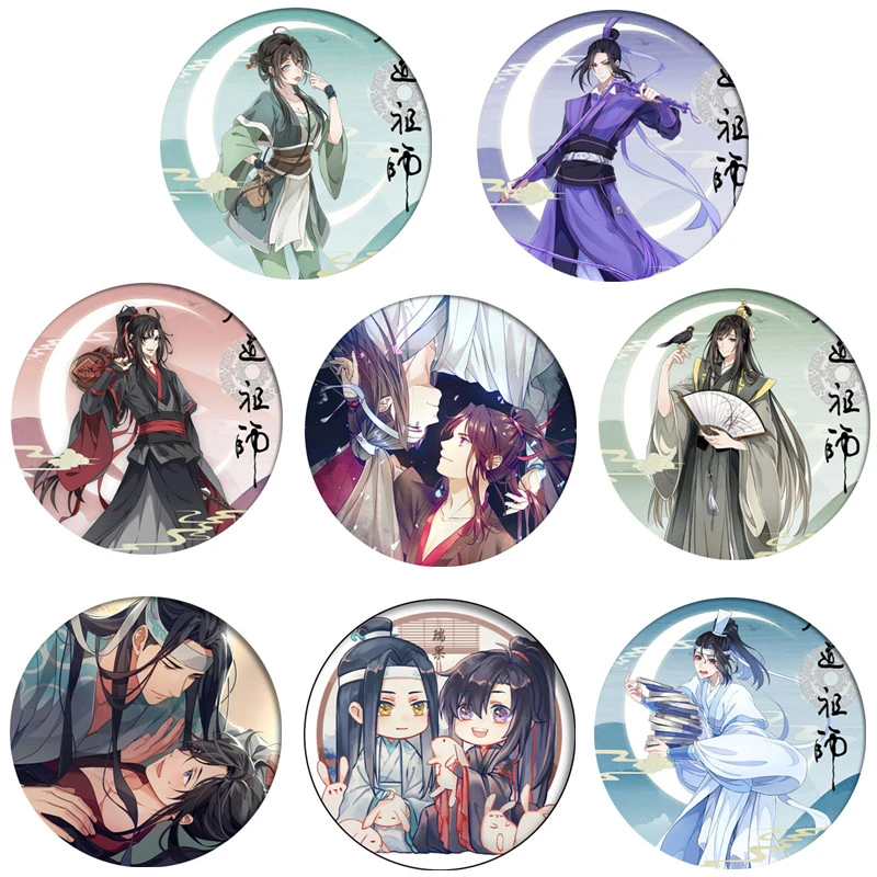 anime maid outfit Mo Dao Zu Shi Cosplay Badge Lan Zhan Chen Qing Ling Brooch Pin Anime Accessories For Clothes Backpack Decoration gift yandy costumes