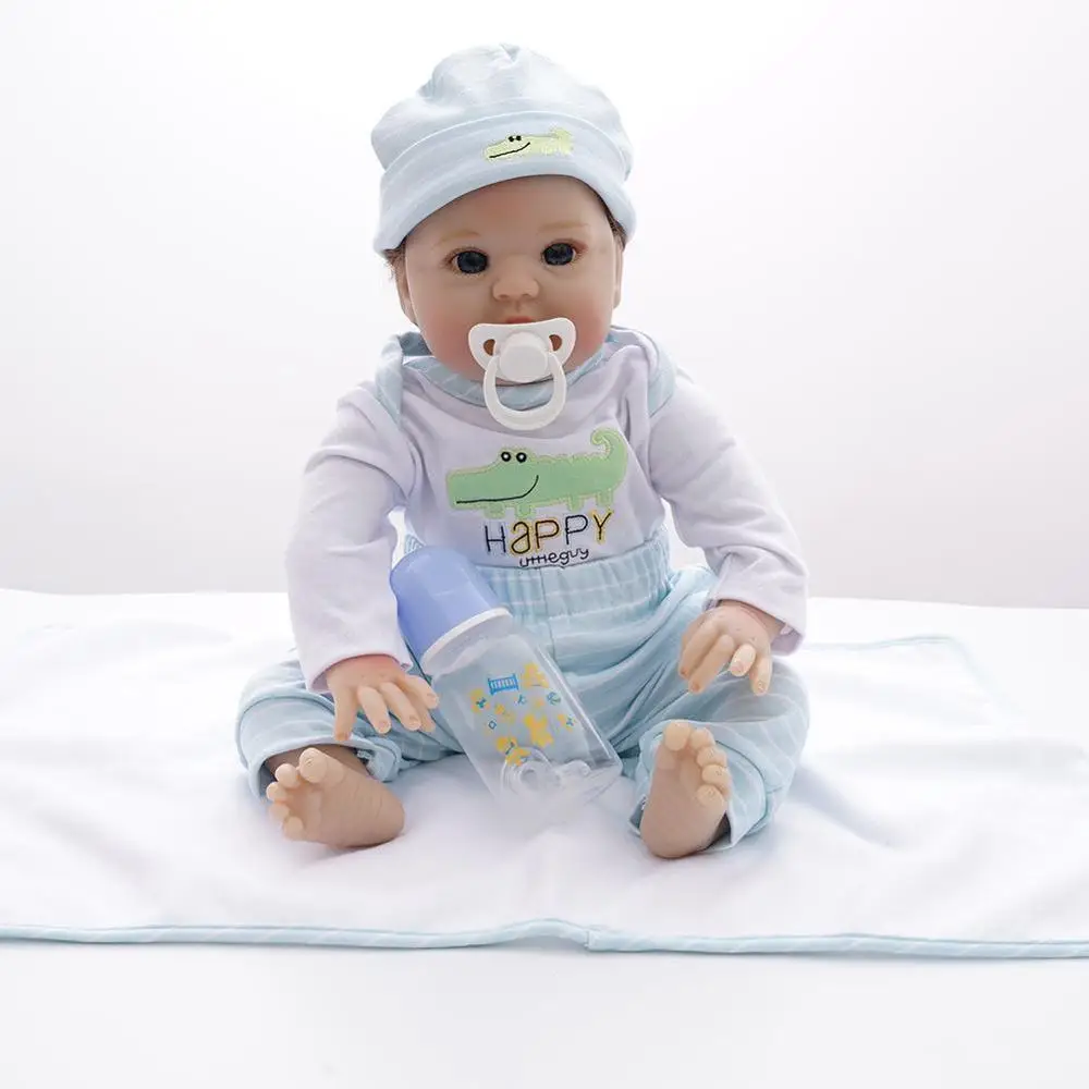 Rebirth детские игрушки куклы 22 дюймов 55 см мягкий силиконовый Reborn Baby милый мальчик куклы Младенцы Reborn Play House игрушки в подарок