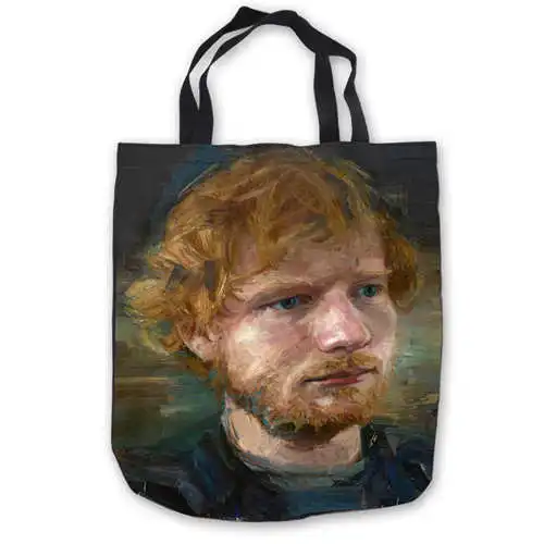 

Custom Canvas Ed-sheeran Tote Hand Bags Shopping Bag Casual Beach HandBags Foldable 180911-01-13