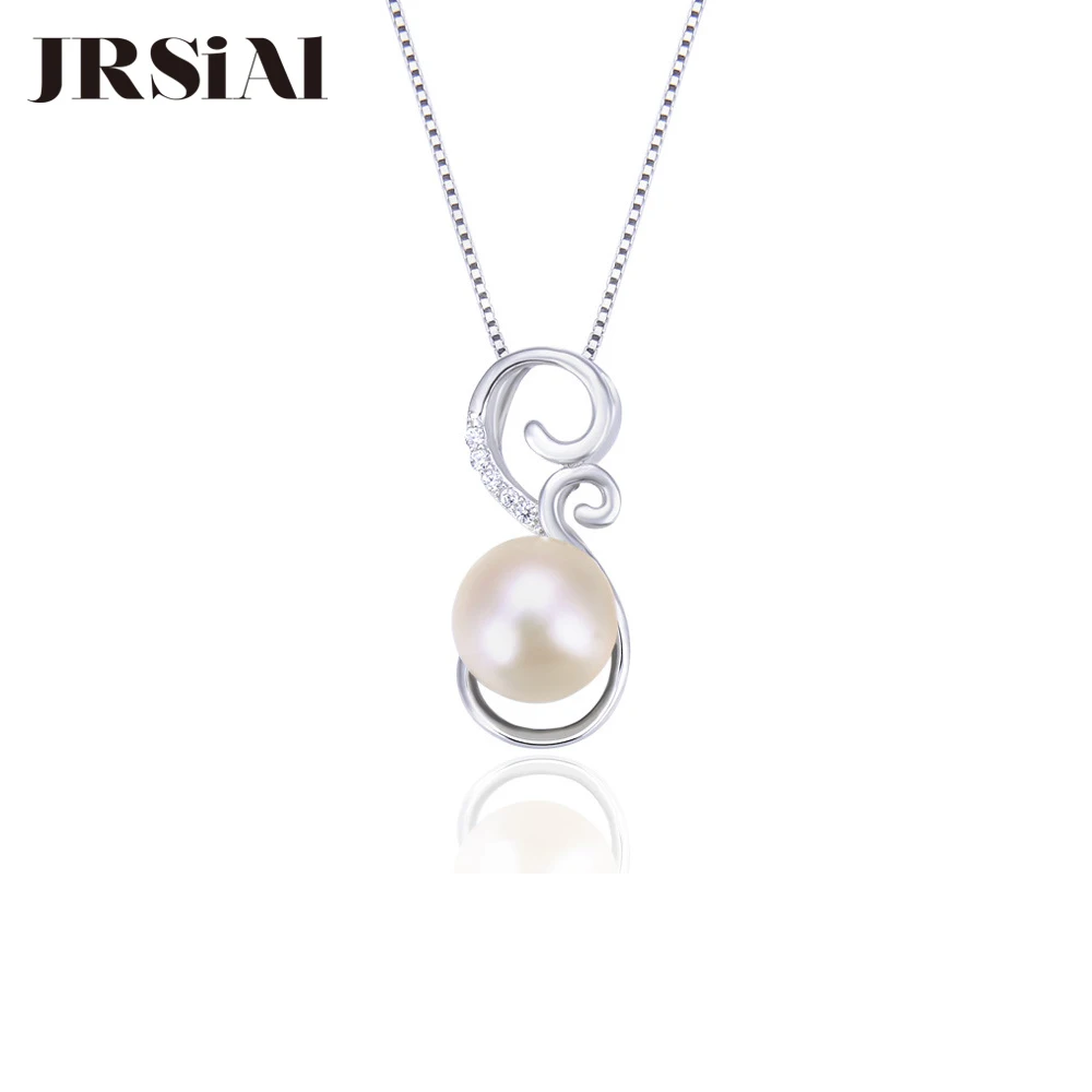 

JRSIAL 925 Sterling Silver Zircon Pearl Pendant Creative Personality Clavicle Chain Shell Bead Pendant JRP0106