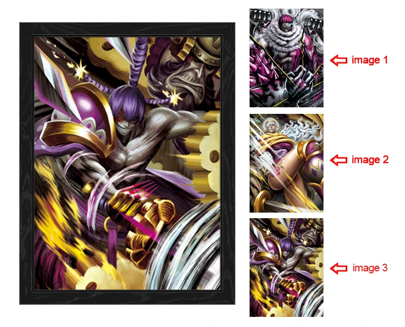 3D Lenticular Flip Picture Katakuri/Smoothie/Cracker ONE PIECE Wall Decor Painting Print Anime Poster | Дом и сад