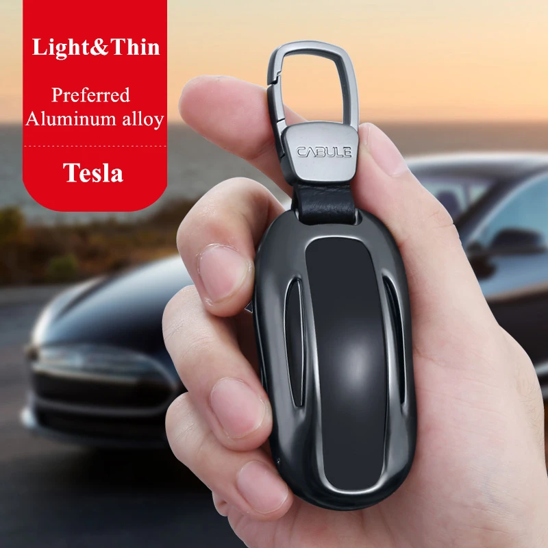 

Hight End Metal Key Case For Tesla Model X, Car Key Protective Shell , Keychain