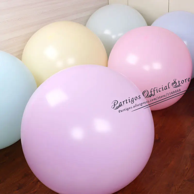 

5pcs 36inch Round Macaron balloons latex helium globals birthday party decor kids huge size balloon arch balloongarland supplies