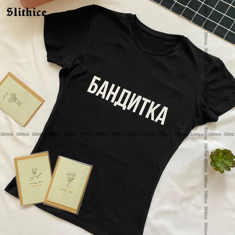 ギャングファッション女性tシャツトップカジュアル夏の服ストリート文字のプリントtシャツ女性のtシャツ原宿女性tシャツ Tシャツ Aliexpress