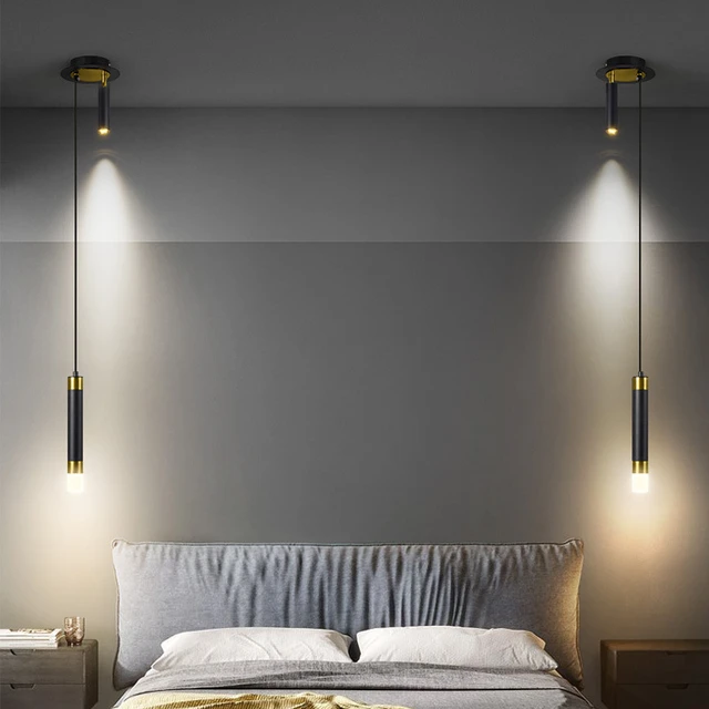 Edge Lampes suspendues modernes à LED de chevet pour chambre à