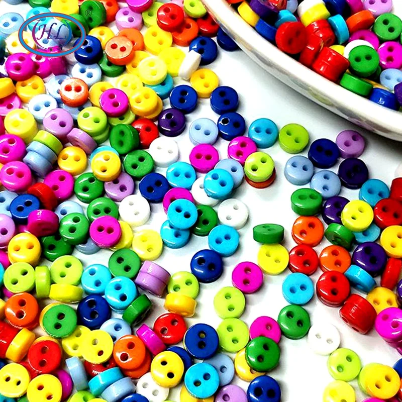 300 шт. Детские полимерные пуговицы с двумя отверстиями 6 мм|resin buttons|button kidssewing