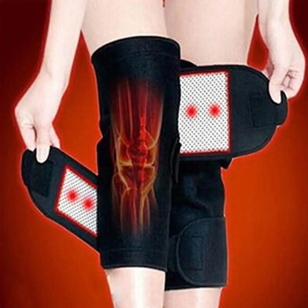 1/2 шт спорт наколенники протектор самостоятельно согревающий пояс магнитной защиты коленного массажа терапия для артрита