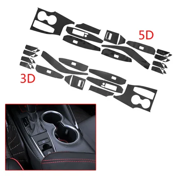 

18pcs Interior Decoration Sticker Trim Cover Kit Carbon Fiber Style Black Car Fit For Toyota Camry 2018 2019 2020