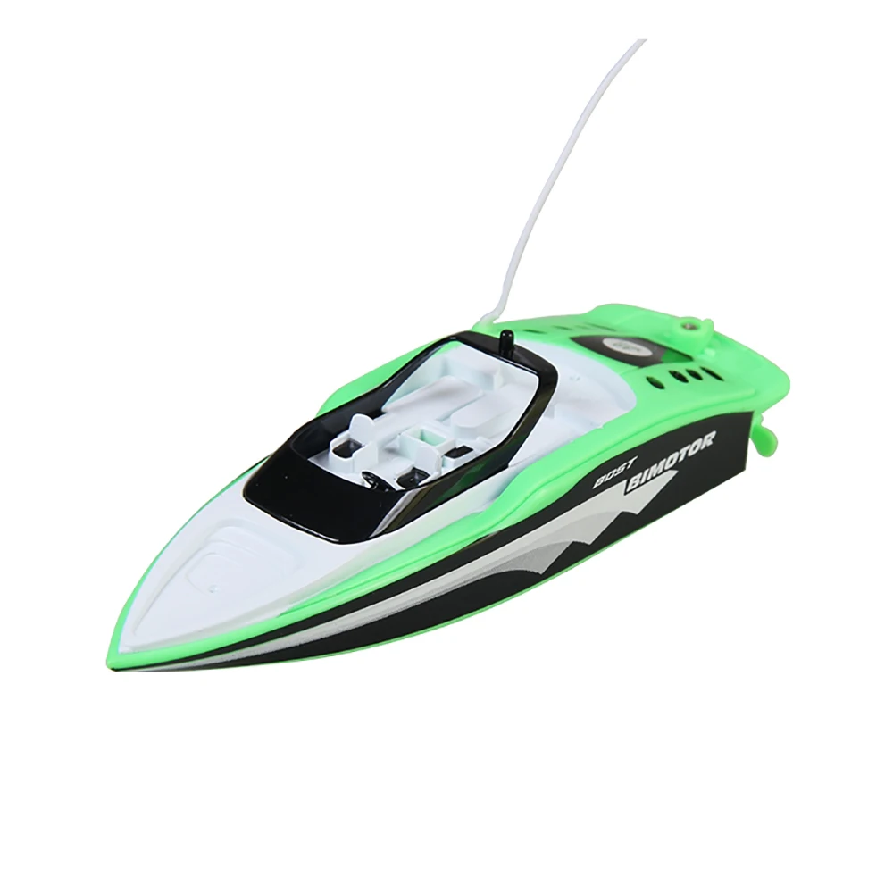4CH RC лодка на дистанционном управлении Мини RC гоночная лодка электрическая скоростная лодка RC игрушки Chtistmas подарки для детей Chidren дропшиппинг - Цвет: Green Color