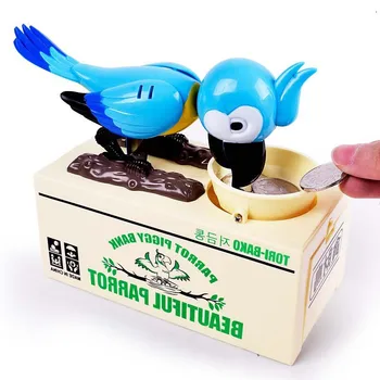

New Arrival Cute Birds Eat Coin Model Bank Money Save Box Canine Money Pot Coin Bank Novelty Birthday Gift Automated Coin Boxes