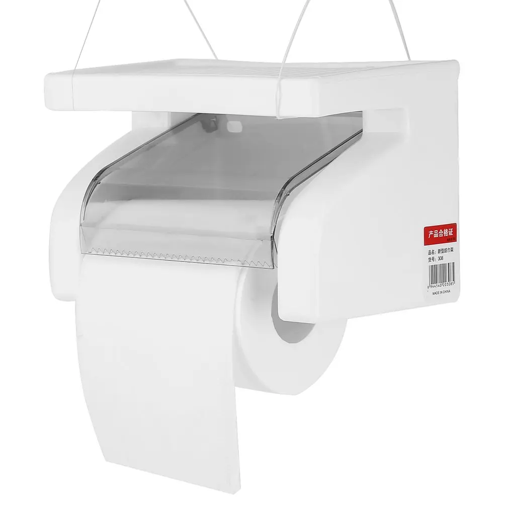 New Wall Mounted Plastic Waterproof Toilet Roll Paper Box Holder Bathroom Tool Hot Sale