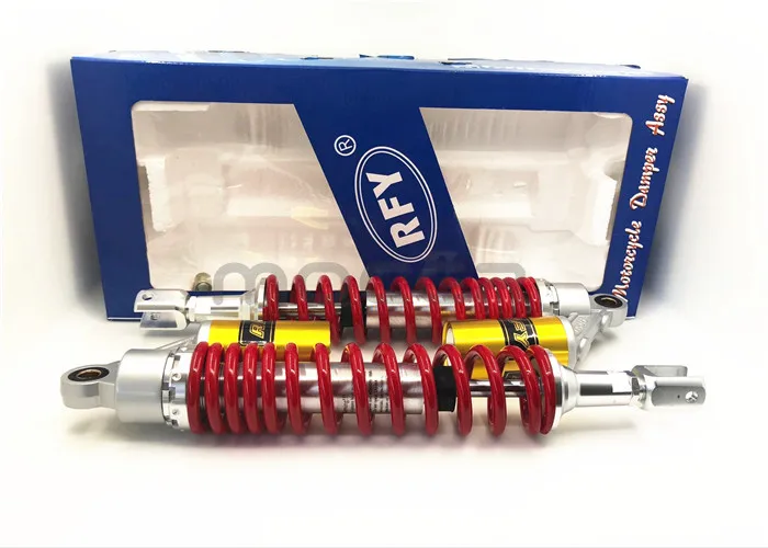 

High Quality 395mm Motorcycle Shock absorber nitrogen damper 8mm spring air suction for ATV honda suzuki yamahm 1 pair