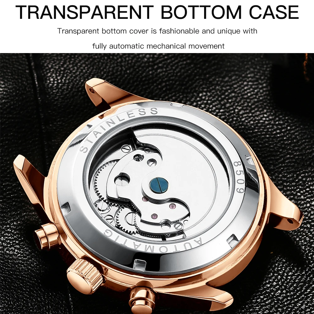 Мужские механические часы автоматические мужские s наручные часы Роскошные модные брендовые Relojes Hombre спортивные часы из нержавеющей стали Tourbillon