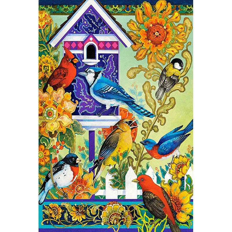 

DIY Diamond Painting 5D Flower Bird House Resin Full of Crystals Amazon Wish AliExpress Cross Border Large Amount Favorably