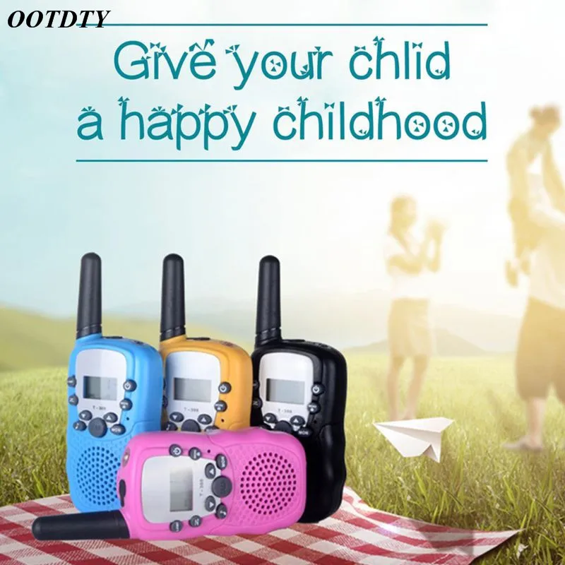 1Pair Child Kids Walkie Talkie Parenting Game Mobile Phone Telephone Talking Toy 3-5KM Range for kids