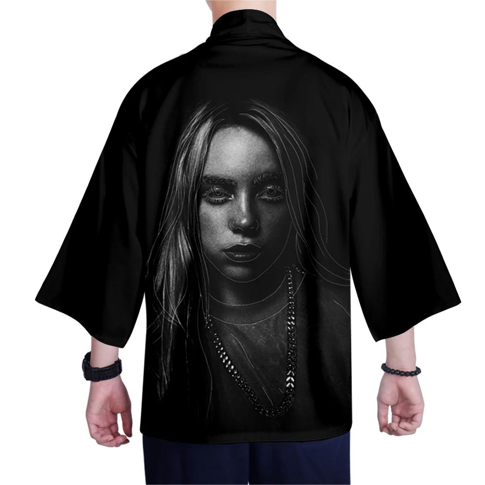 Тренд девушки 3D кимоно повседневная одежда billie eilish японское кимоно billie eilish Женская традиционная одежда Удобная горячая распродажа