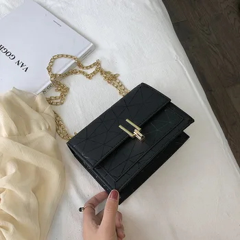 

2020 New Ladies Rhomboids Pattern Handbag South Korea Crossbody Shoulder Bag High Quality Chain Bags Luxury Famous Brands Design