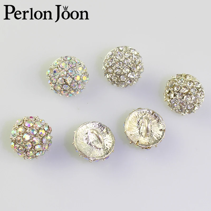 10pcs 12mm mushroom Shape Like Stars Fashion Rhinestone metal Buttosn for Clothing to Wedding Dress Accessories For Sewing NK023 | Дом и сад