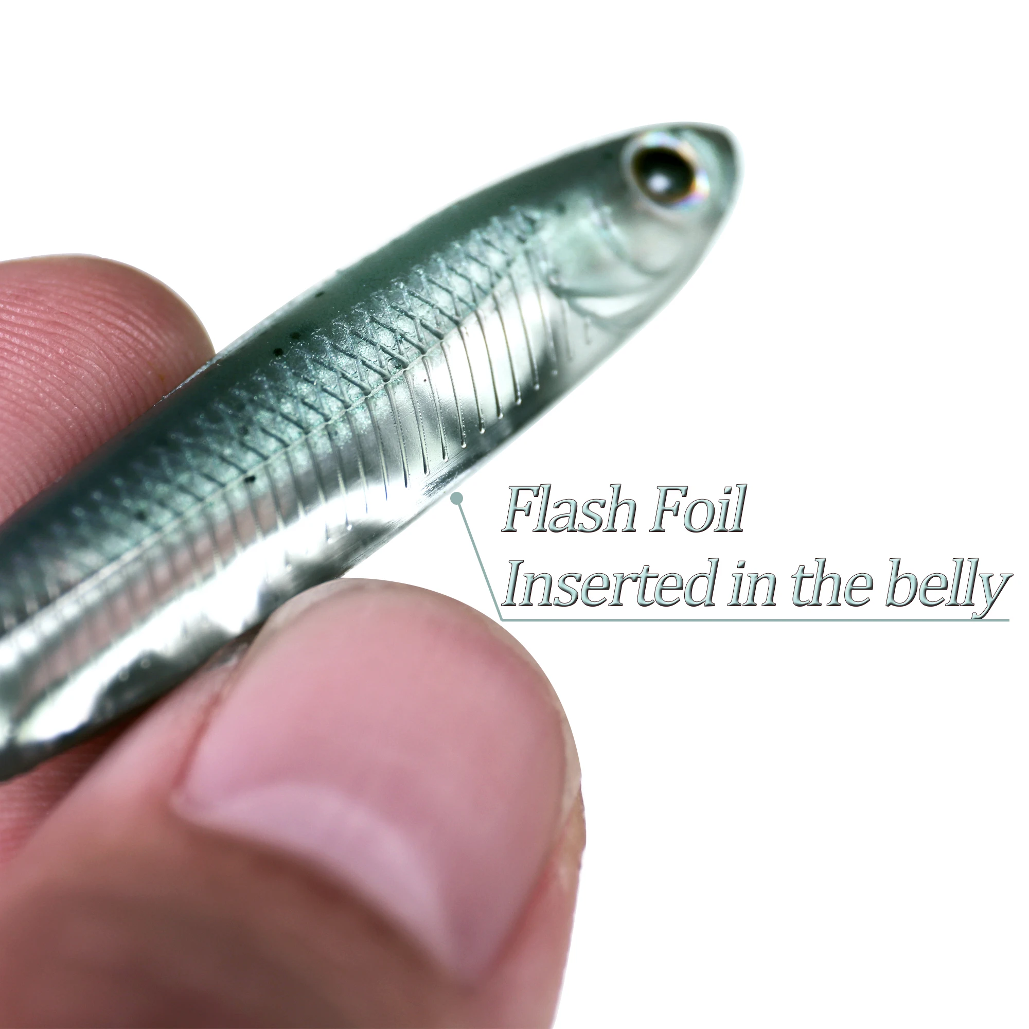 QualyQualy 6pcs/bag Fishing Soft Lures Shad Worm 8cm 2.8g Fishing Swimbaits Soft Silicone Lure For Bass Fishing