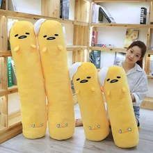 

Cute yolk man plush long pillow Lazy egg large size stuffed doll lovely cartoon soft sofa pillow Bed decoration gift for girl