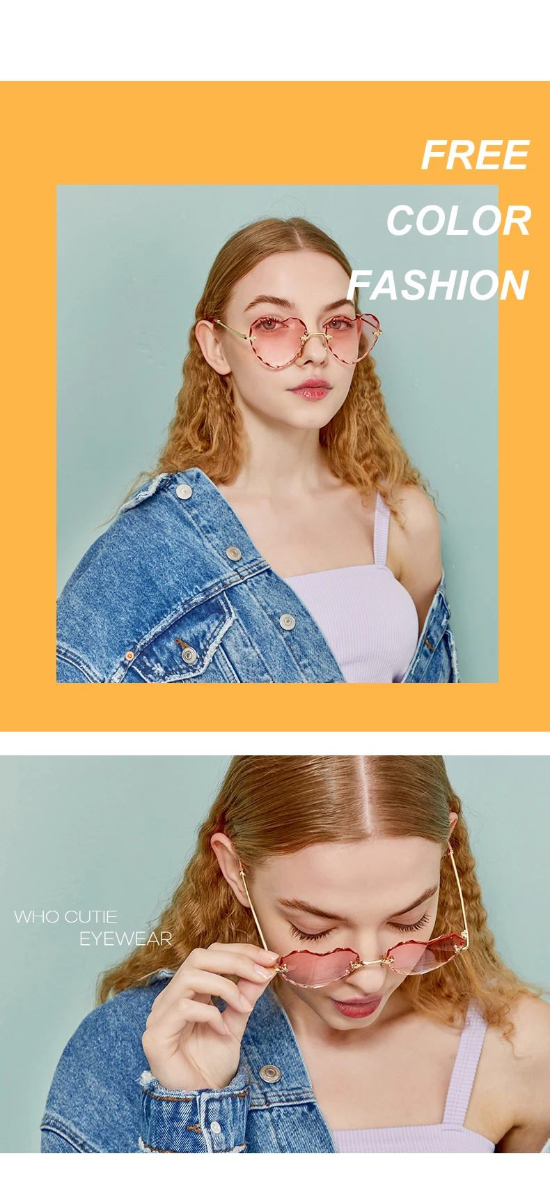 Who Cutie сердце Форма солнцезащитные очки Для женщин Брендовая дизайнерская обувь Высокое качество 2019 Винтаж кошачий глаз кадров 90 S женские