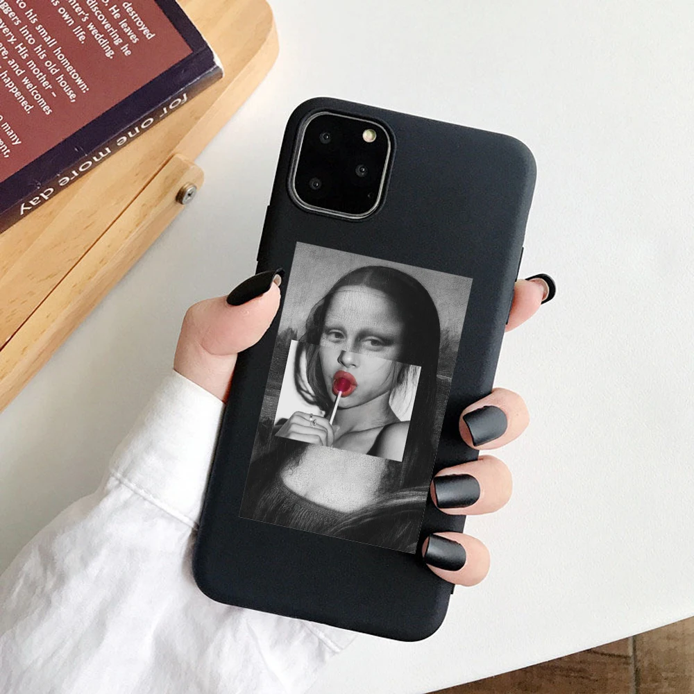 Для iphone 11 чехол Мона Лиза арт Давид Мягкий силиконовый чехол для телефона чехол для Apple iphone 5S SE 6 6s 7 8 Plus XR XS 11Pro Max чехол - Цвет: 05