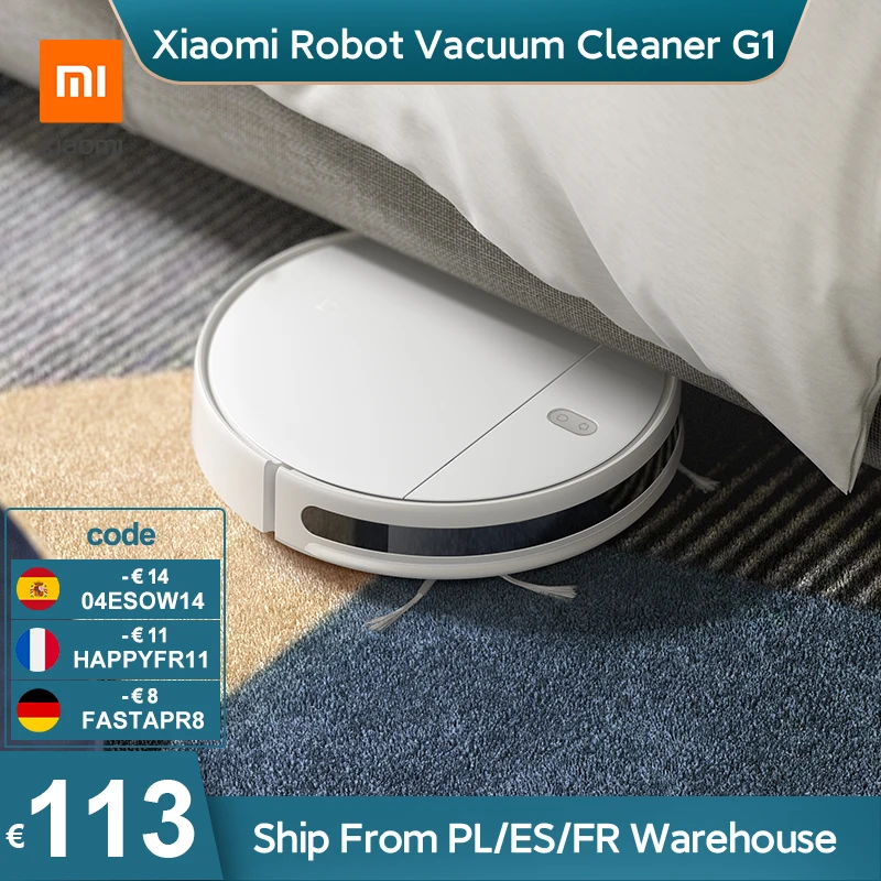 【PROMO CODE:TECHMANIA15 120-15 EURO】Xiaomi-Robot aspirador Mi G1 para el hogar, mopa eléctrica inteligente e inalámbrica, para barrer y quitar el polvo de las alfombras, MIJIA