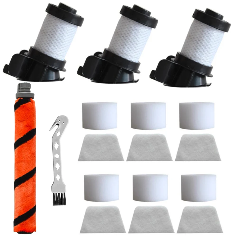 Kit Filtri E Spazzola Compatibili Con Shark IF180 IF251 - Rullo + 2 Filtri HEPA + 4 Feltri - 3