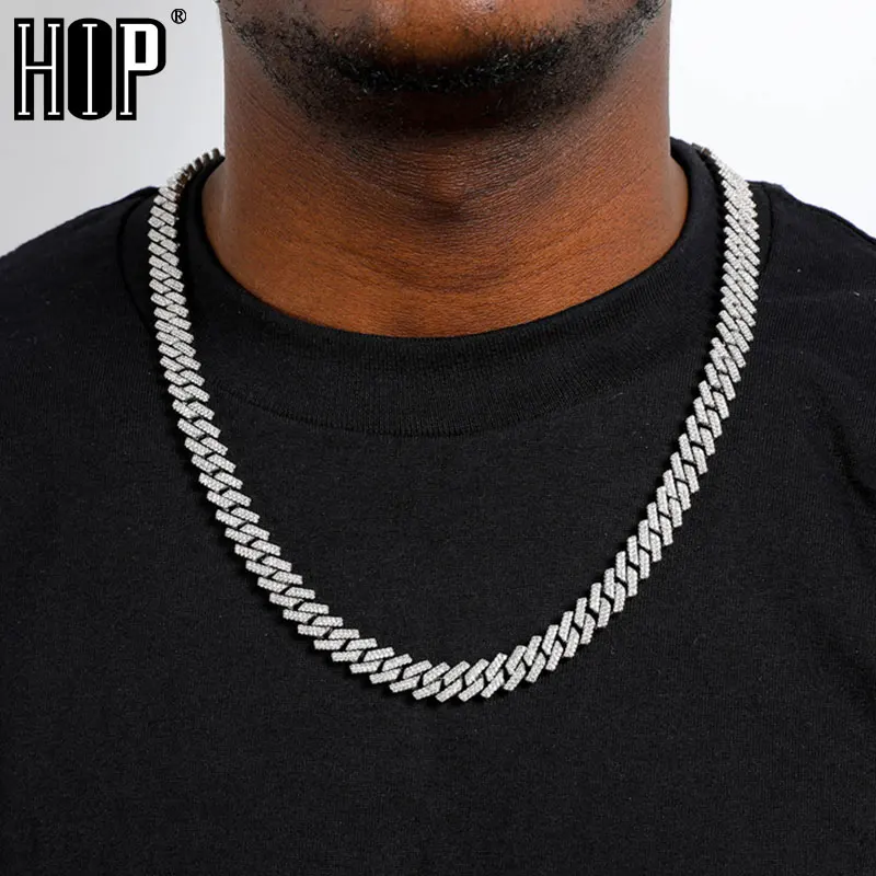 

Hip Hop 10MM Iced Out 2 Row Cuban Chain Copper AAA+ Cubic Zirconia Stones Necklace For Women Men Jewelry